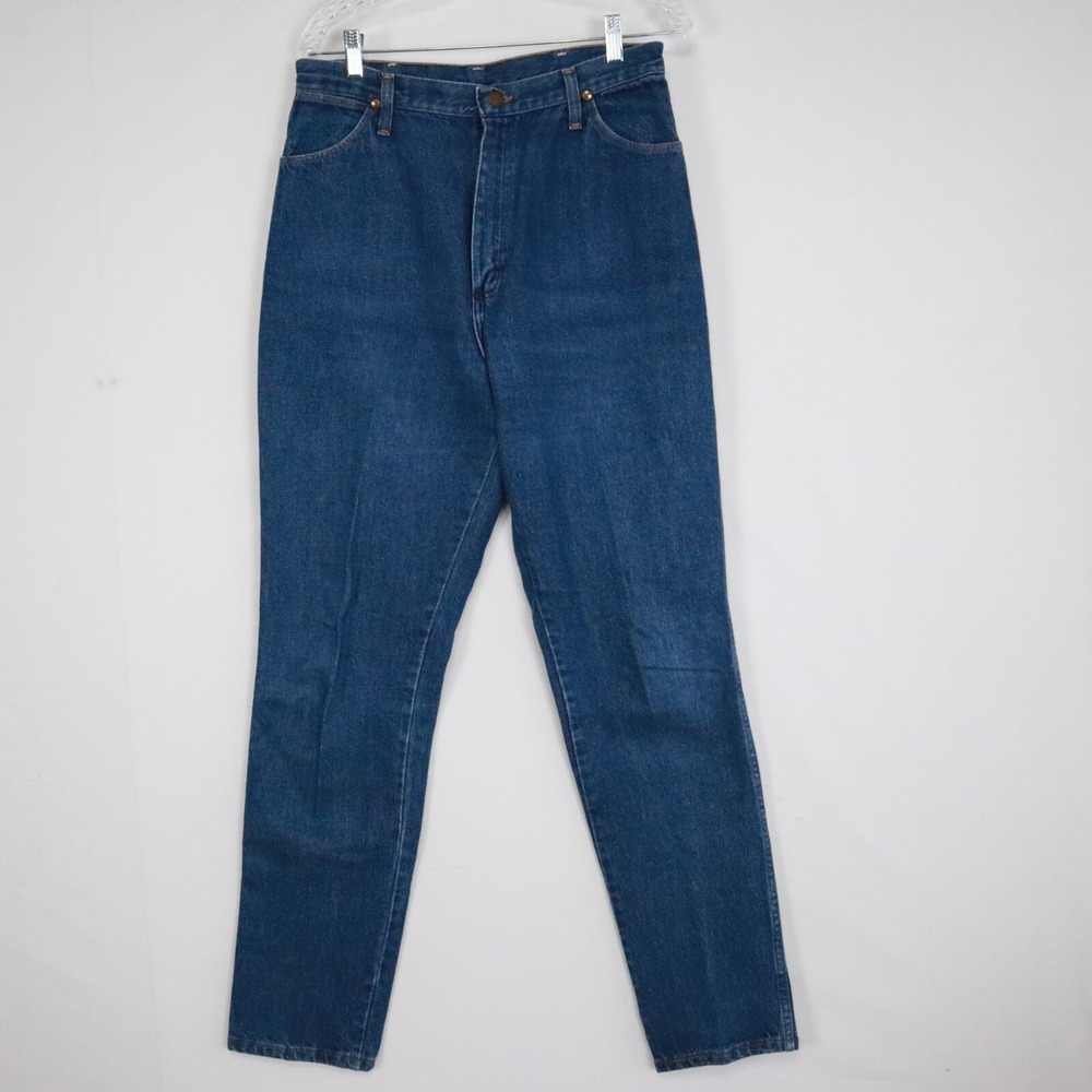 Vtg Wrangler Jeans Womens 13/14x34 FF100PW Western 5-Pocket Denim Blue USA